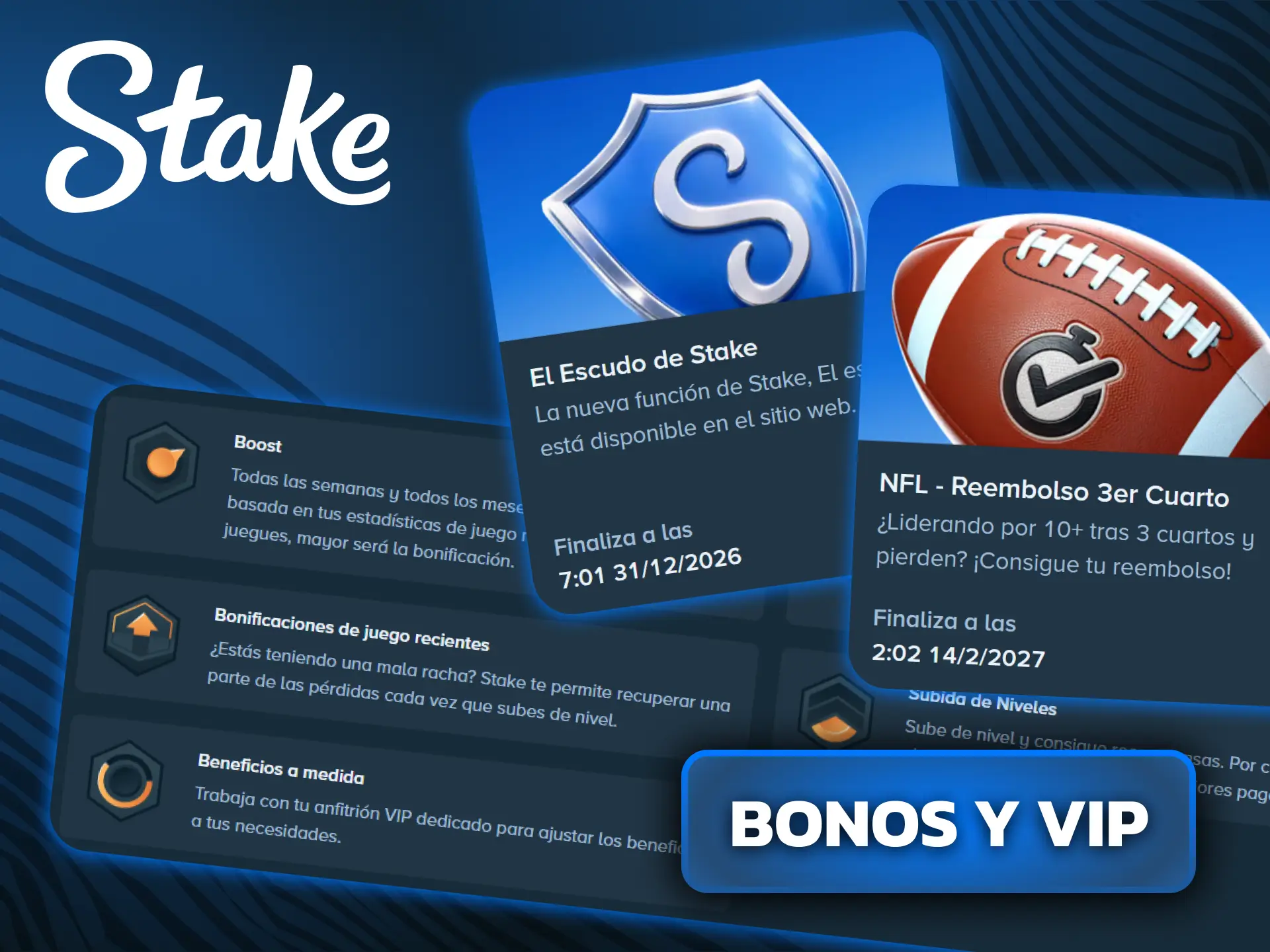 Activá tus bonos deportivos y accedé a recompensas exclusivas del club VIP de Stake.