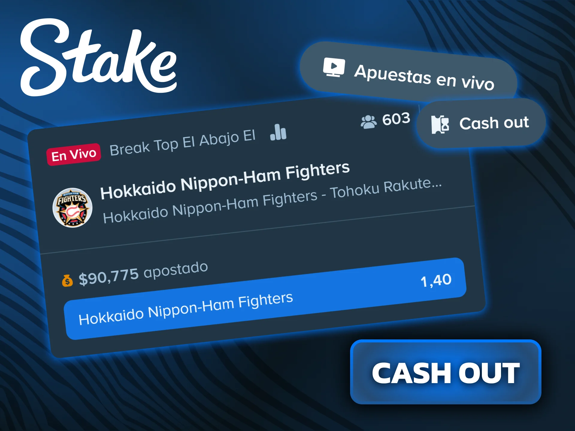 Utilizá la función de cash out en tus apuestas en vivo para asegurar tus ganancias antes de que termine el partido en Stake.