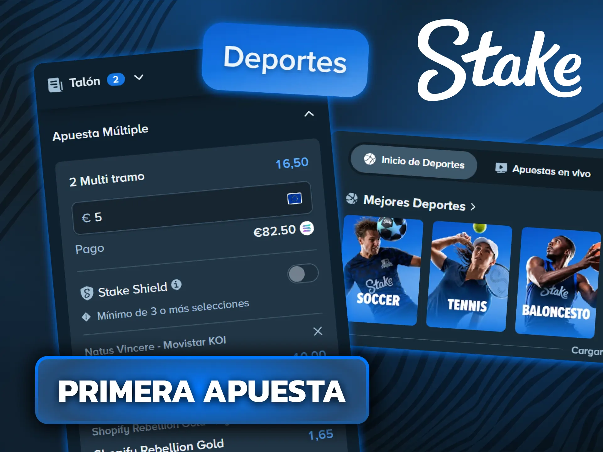 Prepará tu primer ticket de apuestas y confirmá tu jugada inicial en Stake.