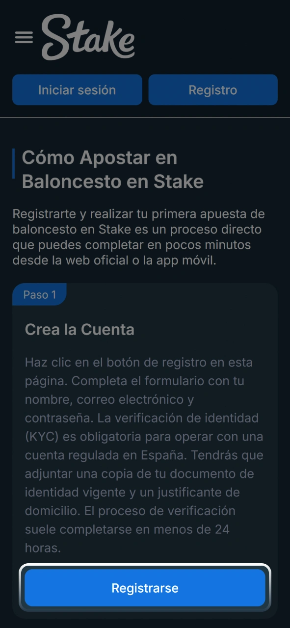 Iniciá sesión en tu cuenta para acceder a los mercados de baloncesto en Stake.