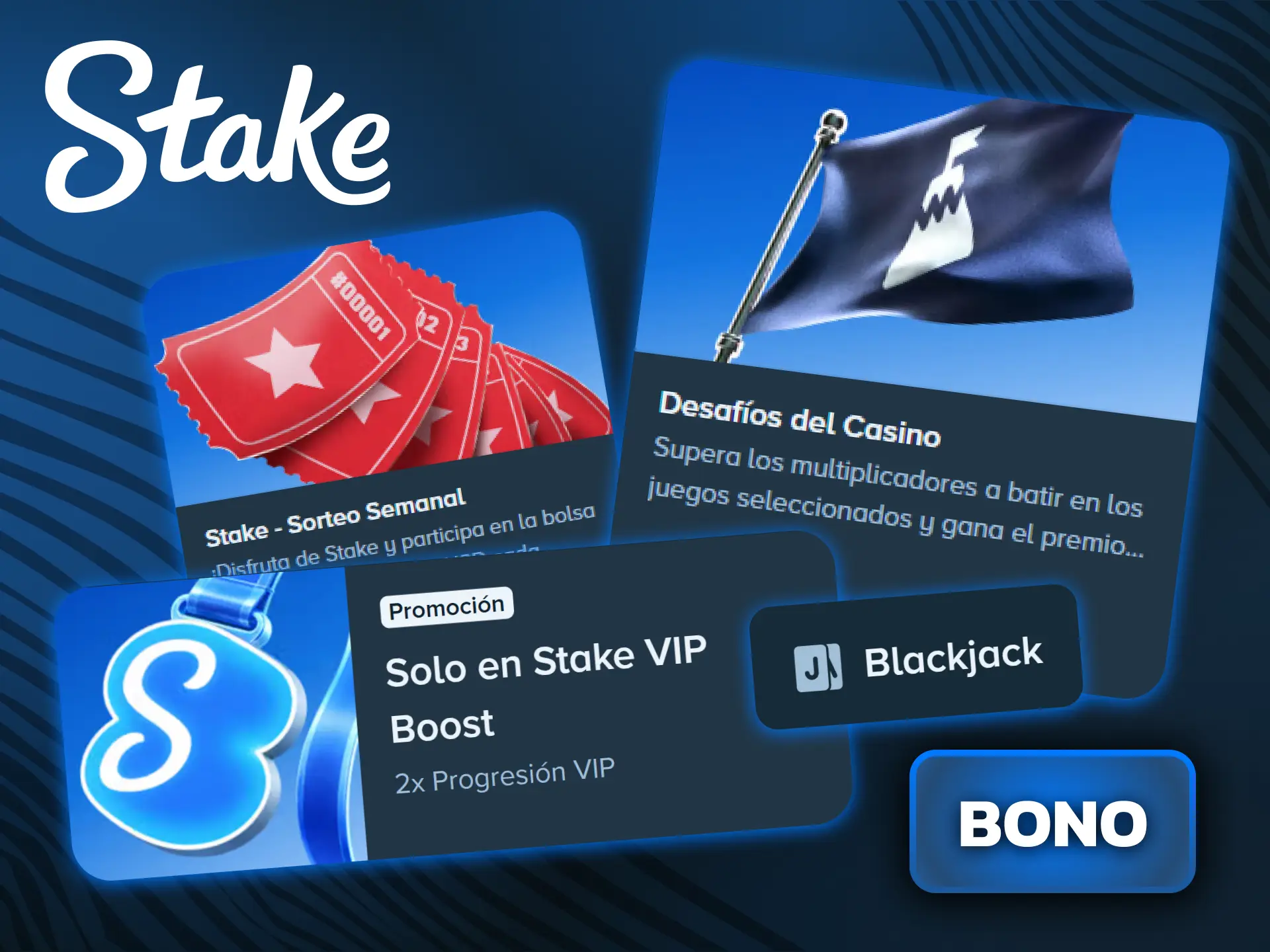 Activá tu bono especial y aprovechá las fichas gratis para jugar al blackjack en Stake.