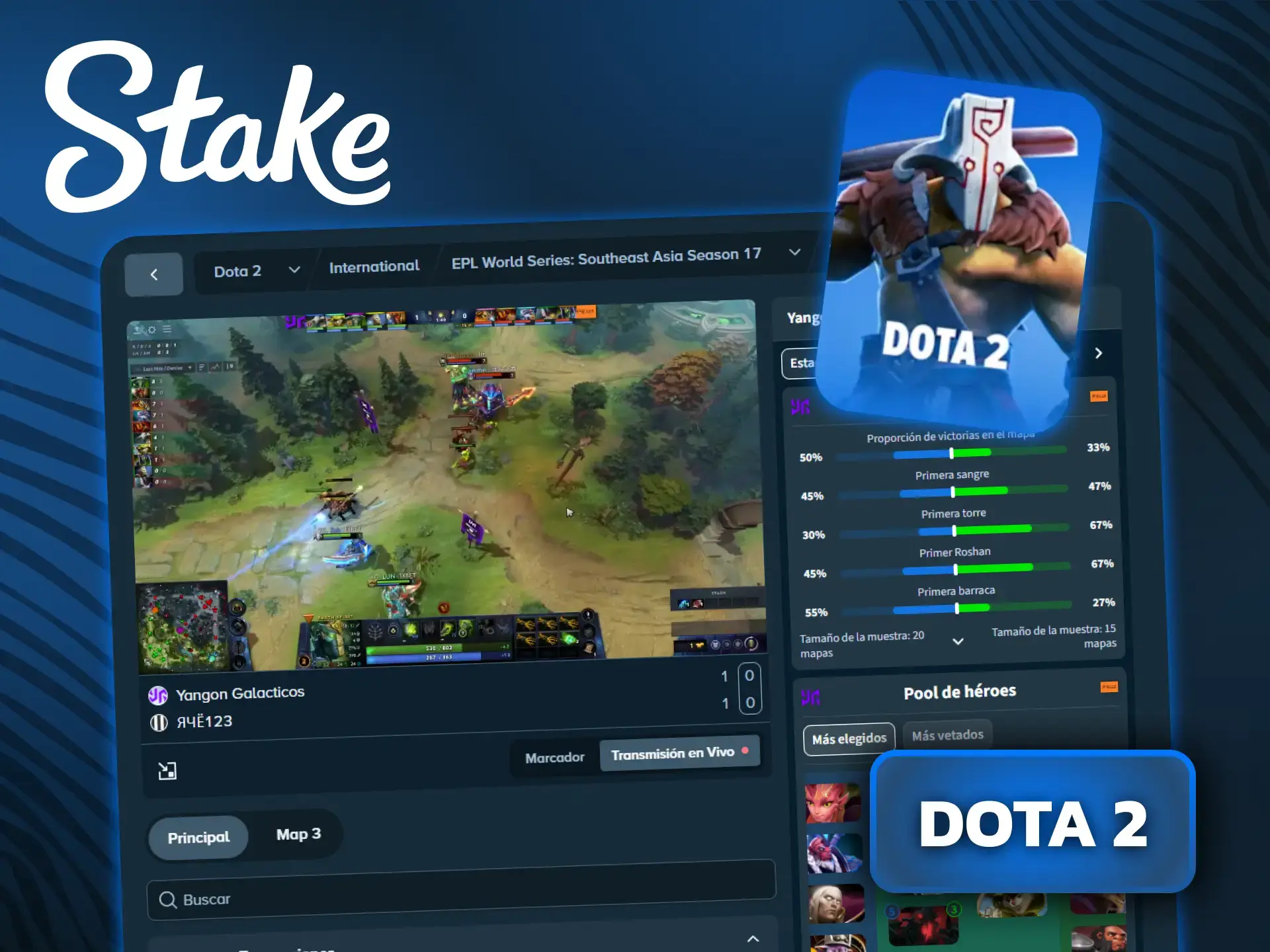 Hacé tus pronósticos en las partidas decisivas de Dota 2 en Stake.