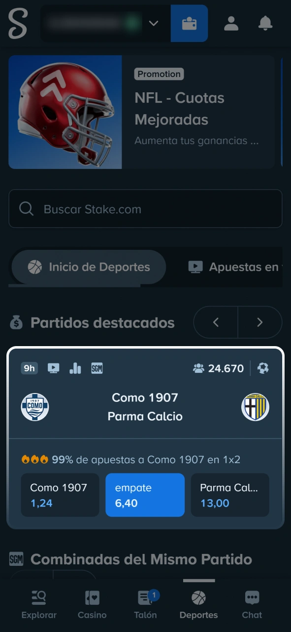 Elegí el mercado de apuestas ideal para tu pronóstico futbolístico en Stake.