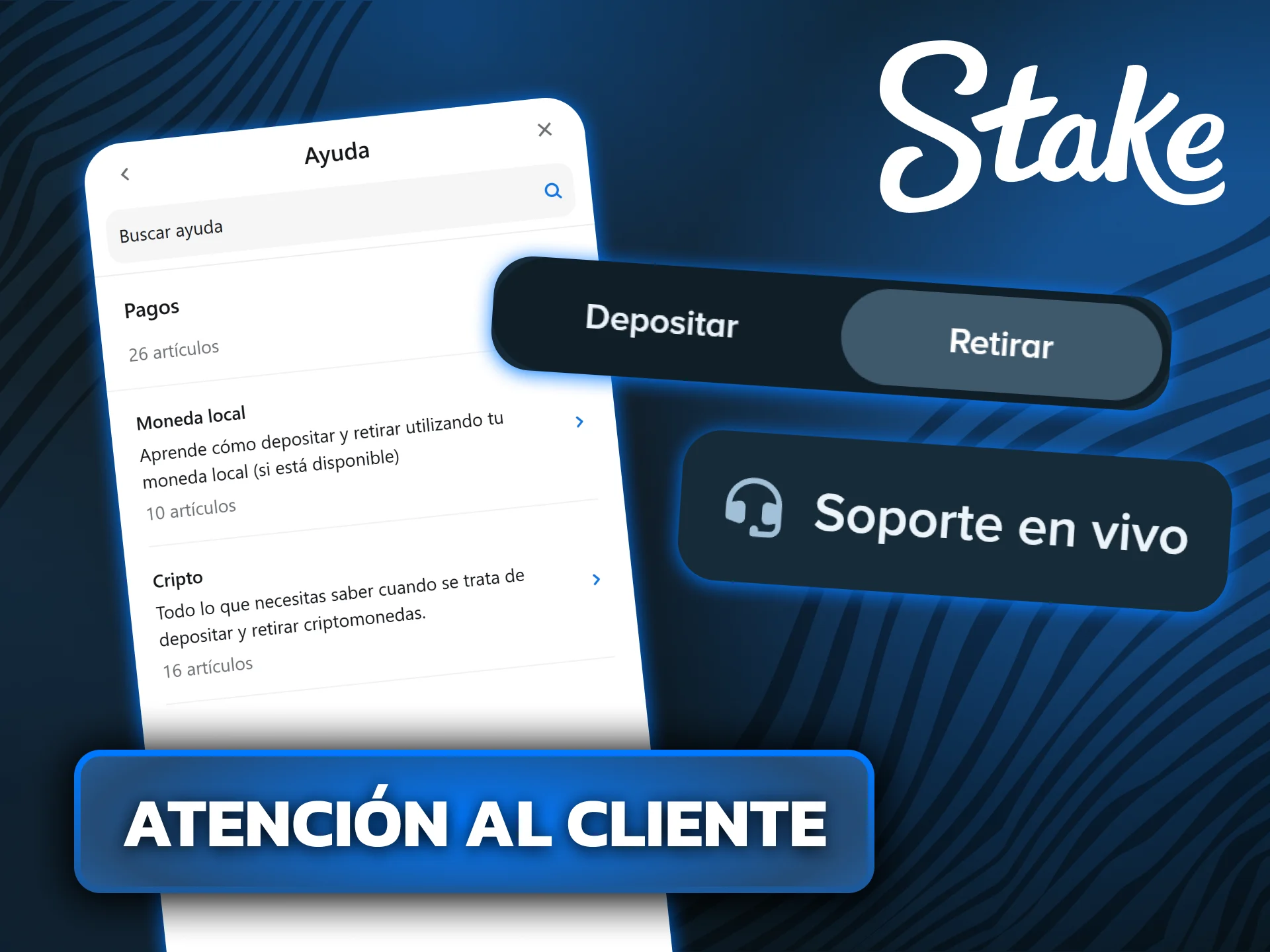 Contactá al servicio de atención al cliente para consultas sobre tus pagos en Stake.