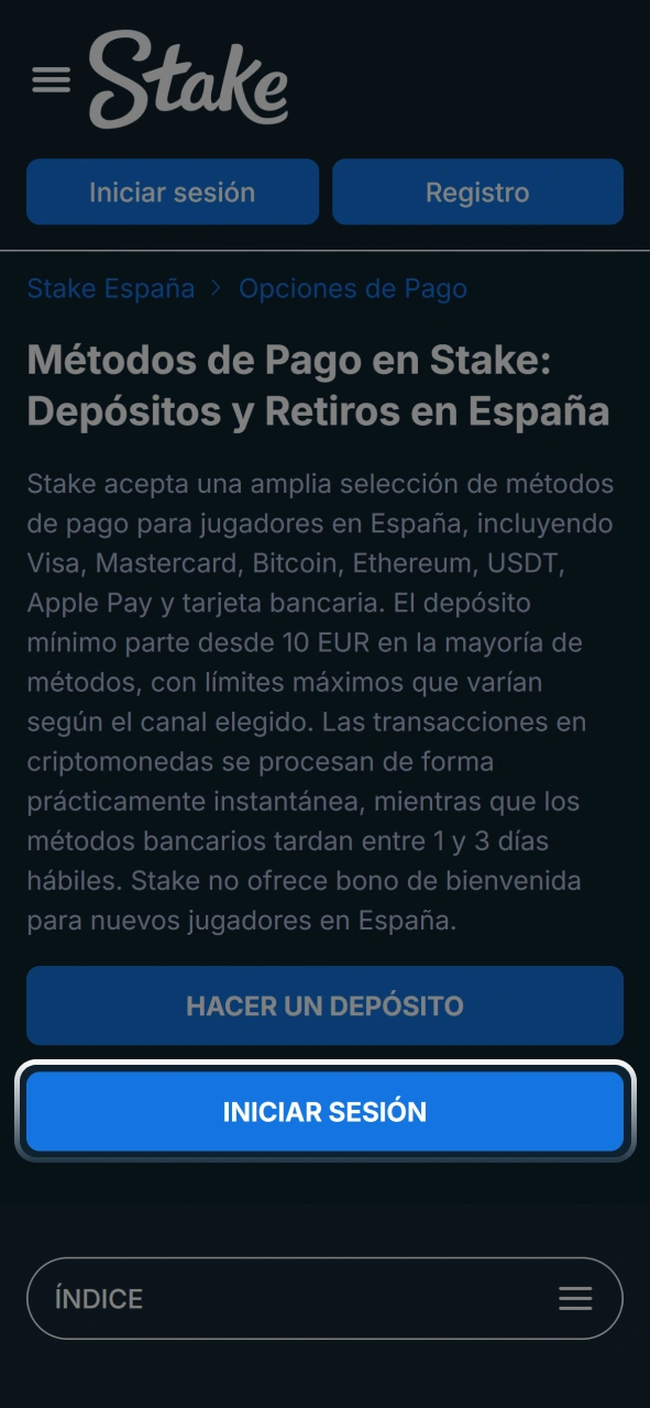 Verificá los datos de tu perfil antes de solicitar un retiro en Stake.