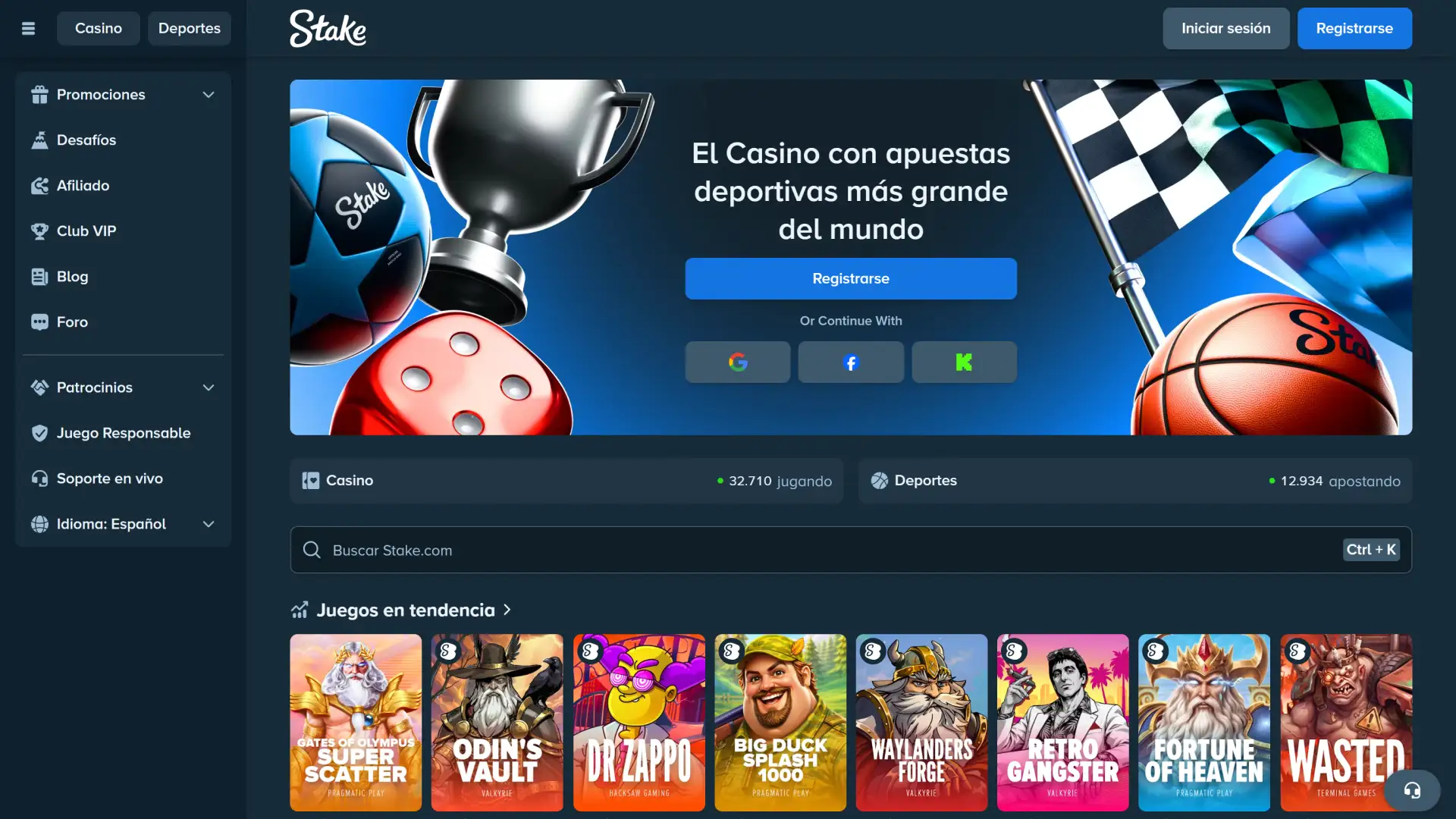 Descubrí la interfaz principal y los accesos rápidos en Stake.
