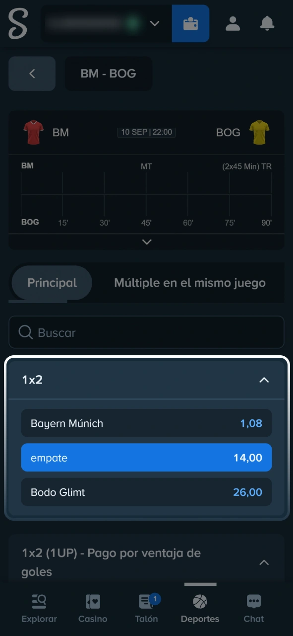 Elegí tu pronóstico ganador entre las opciones disponibles en Stake.