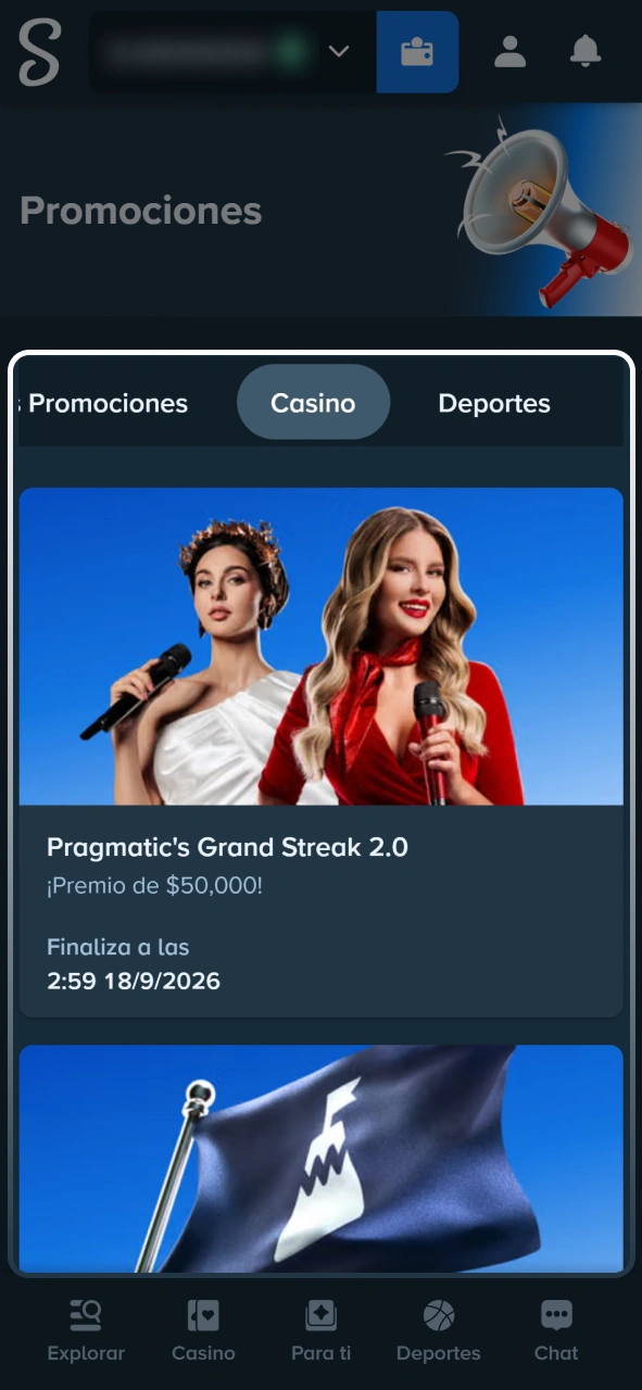 Explorá todas las ofertas disponibles de casino y seleccioná tu favorita en Stake.