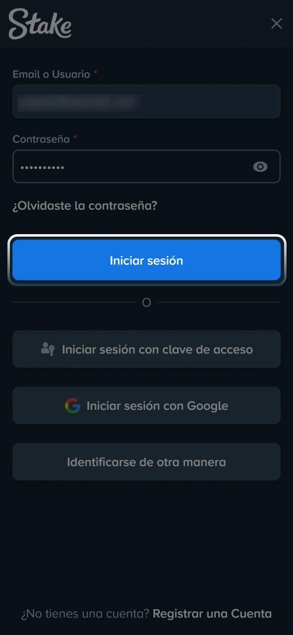 Iniciá sesión en tu cuenta para acceder a todo el catálogo de tragaperras en Stake.